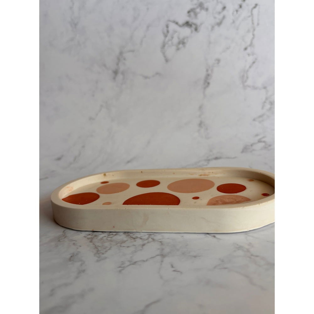 Plateau Oval tricolore - Doufly Home