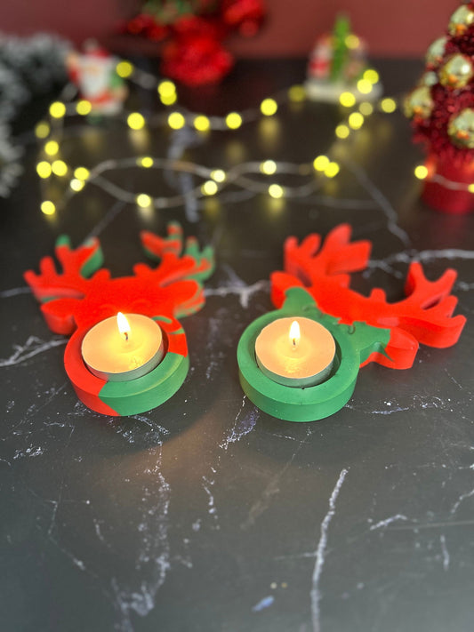 Bougeoir Cerf bicolore - Doufly Home