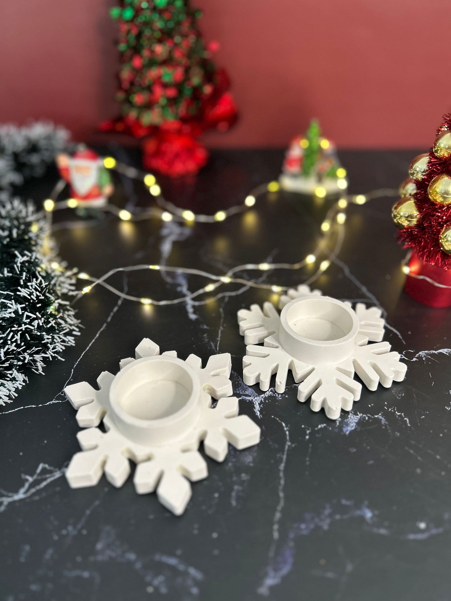 Bougeoir Flocon de neige - Doufly Home