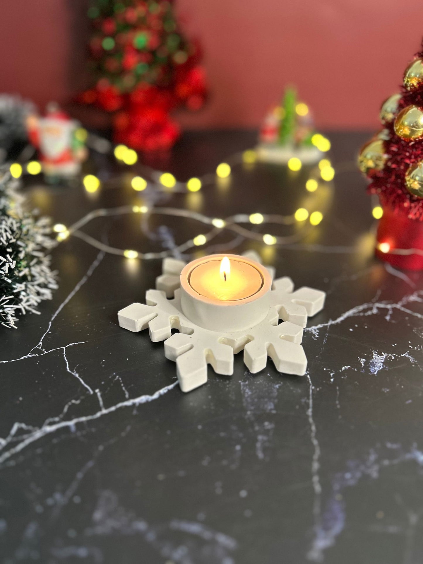 Bougeoir Flocon de neige - Doufly Home