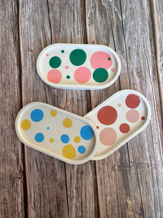 Plateau Oval tricolore - Doufly Home