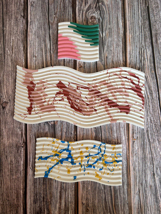 Plateau Vague tricolore - Doufly Home