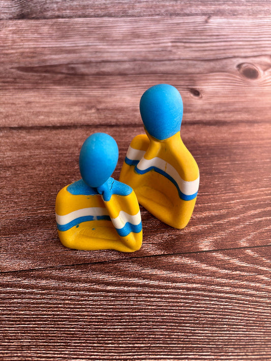 Statuette famille tricolore - Doufly Home