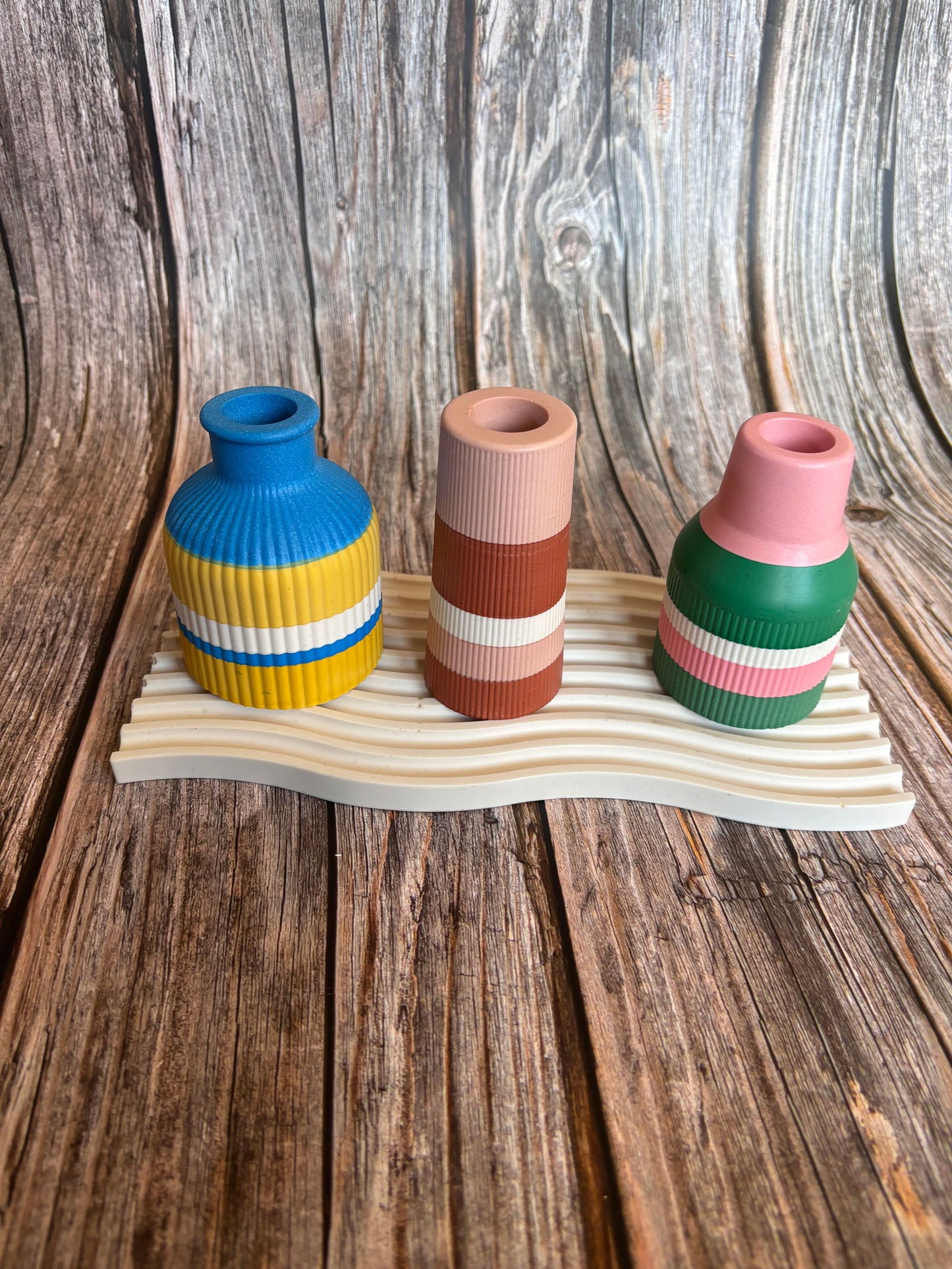 Vases tricolore - Doufly Home