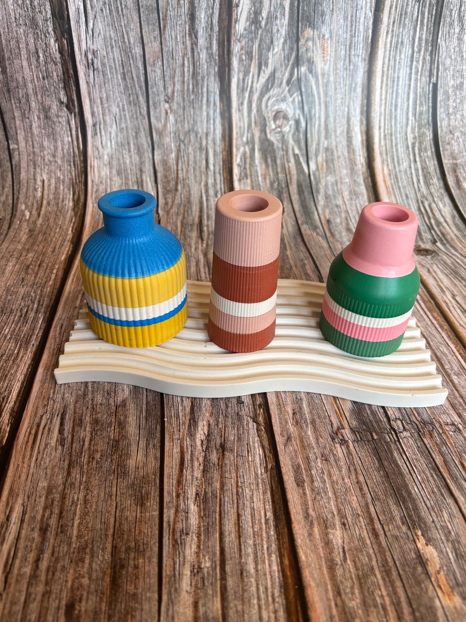 Vases tricolore - Doufly Home